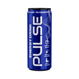Energinis gėrimas PULSE, BLUEBERRY, skard., 250 ml