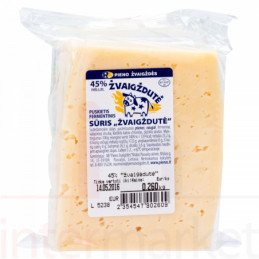 Fermentinis sūris ŽVAIGŽDUTĖ, 45% r.s.m., 200 g