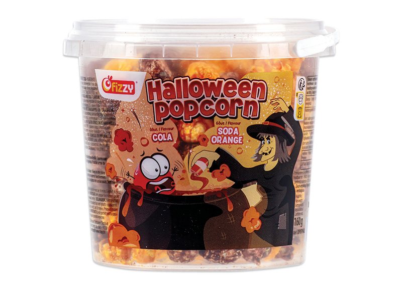FIZZY HALLOWEEN KOLOS IR APELSINŲ/LIMONADO SKONIO SPRAGĖSIAI, 160 g
