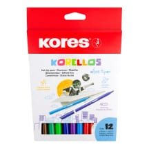 Flomaster. KORES KOLORES, 12 vnt., 1 mm