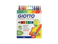 Flomasteriai GIOTTO TURBO COLOR, 12 spalvų, 12 vnt