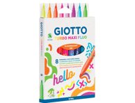 Flomasteriai GIOTTO TURBO MAXI FLUO, 8 vnt., 8 vnt