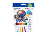 Flomasteriai GRAFIA PLUS, 12 vnt