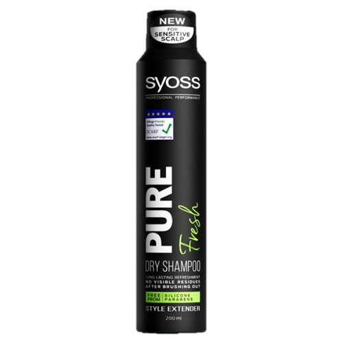 Gaivinamasis sausas šampūnas Syoss Pure Fresh Dry Shampoo, 200 ml