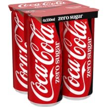 Gaivusis gėrimas COCA-COLA ZERO, 4 x 0.33 l