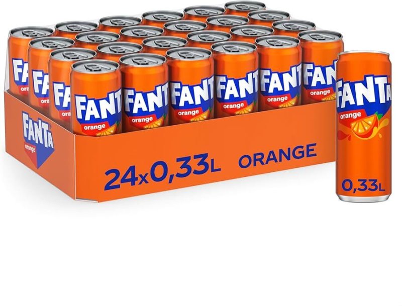 Gaivusis gėrimas FANTA ORANGE, skardinėje, 24 vnt, 330 ml
