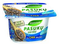 GAMTOS pasukų varškė su šalavijų sėklomis, 2,3 % rieb., 130 g