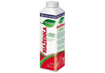 Gamtos rauginto pieno gėrimas RIAŽENKA su bifidobakt., 3,2 % rieb., 500 g