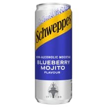 Gazuotas gėrimas Schweppes Blueberry Mojito, 330 ml