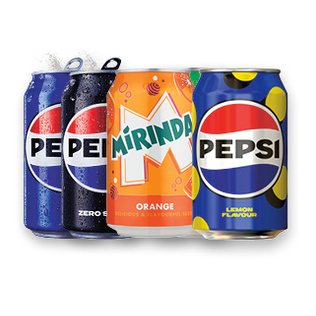 Gaz. gėrimas 7 UP, MIRINDA, PEPSI MAX, PEPSI LEMON, PEPSI-COLA, 0.33 l