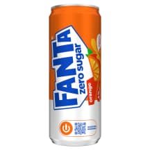 Gazuotas gaivusis gėrimas FANTA ORANGE ZERO, 330 ml