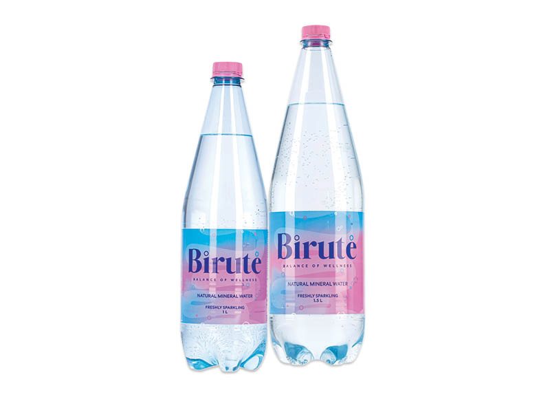 Gazuotam ir negazuotam mineraliniam vandeniui BIRUTĖ, 0.5 l