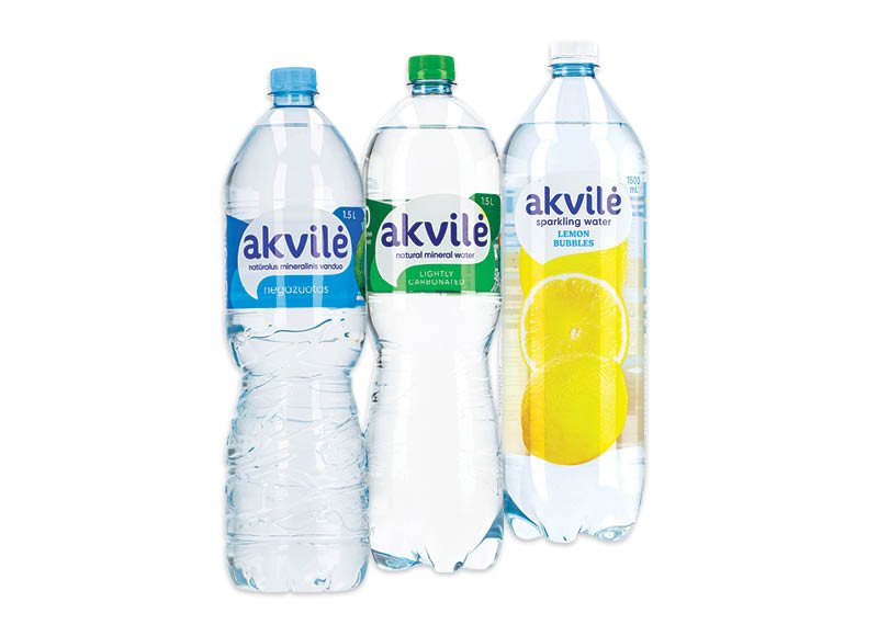 Gazuotas ar negazuotas vanduo AKVILĖ, 1.5 l