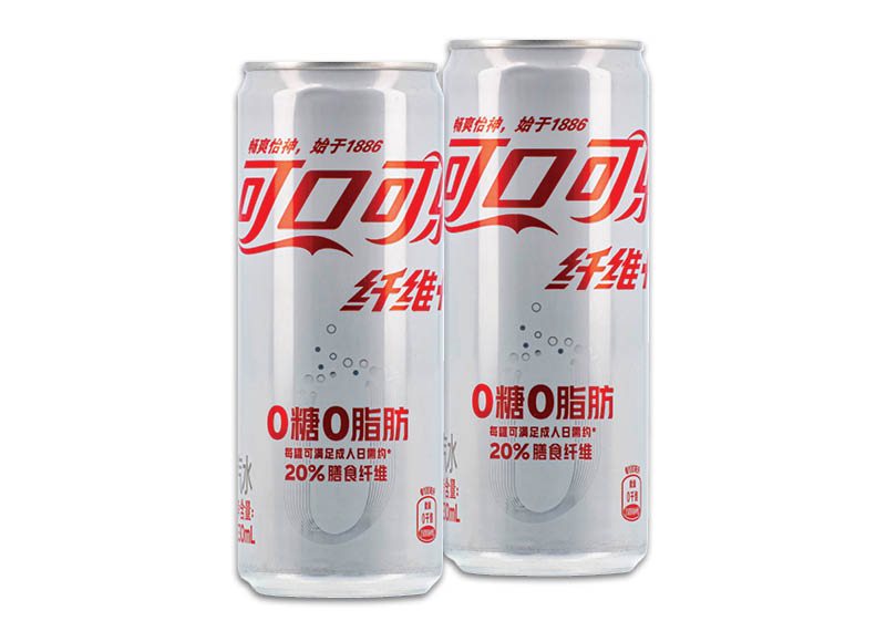 Gazuotas gėrimas be cukraus COCA-COLA PLUS FIBER, 330 ml