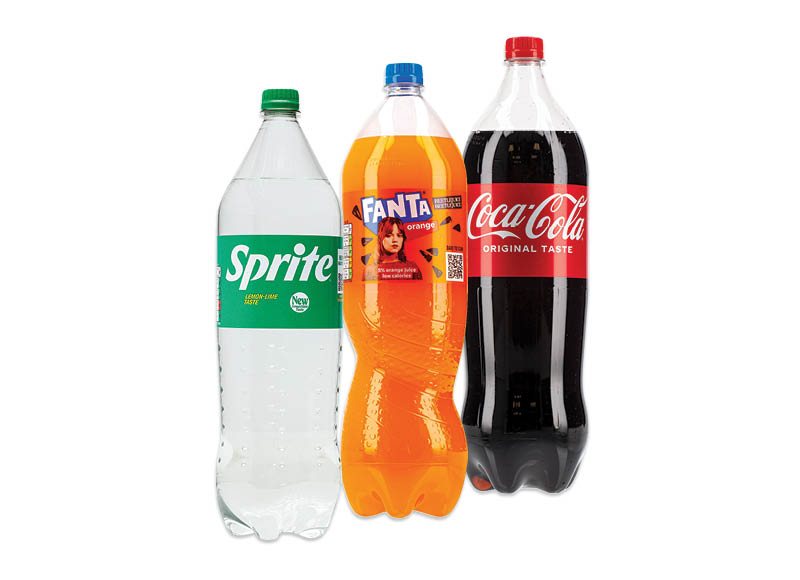Gazuotas gėrimas COCA-COLA, FANTA, SPRITE, 2 l