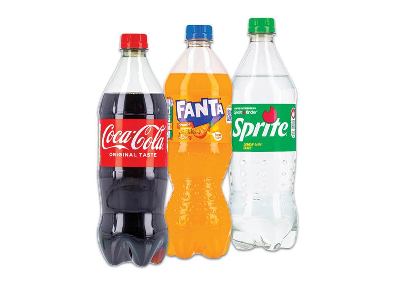 Gazuotas gėrimas COCA-COLA, FANTA, SPRITE, 850 ml