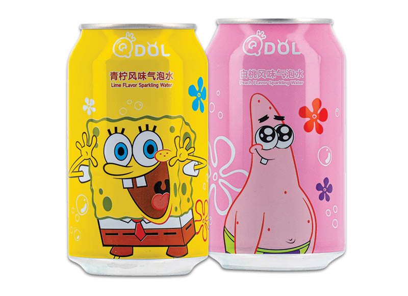 Gazuotas gėrimas QDOL SPONGEBOB, 330 ml