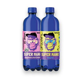 Gazuotas gėrimas SUPER MANKI, 2 rūšių, 0.5 l