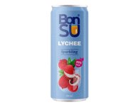 Gazuotas ličių sulčių gėrimas BONSU (99%), 0.33 l