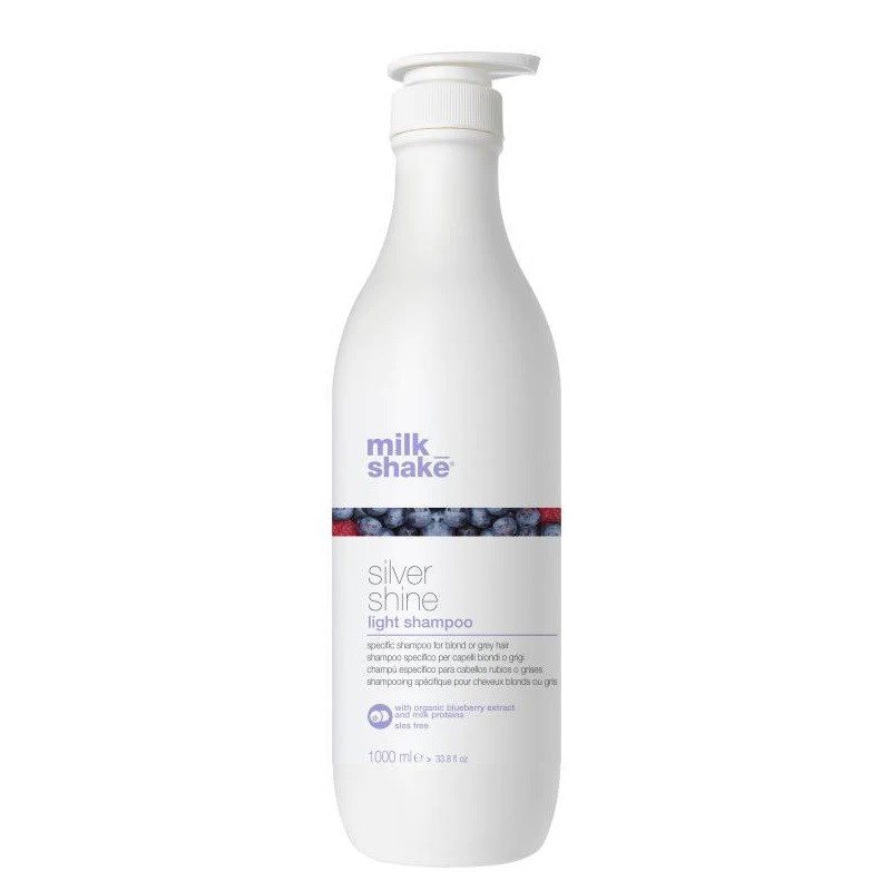 Geltonus atspalvius mažinantis šampūnas žiliems ir šviesintiems plaukams Milk Shake Silver Shine Light Shampoo, 1000 ml