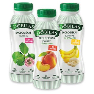 Geriamasis ekologiškas jogurtas DOBILAS (3 rūšių), 330 g