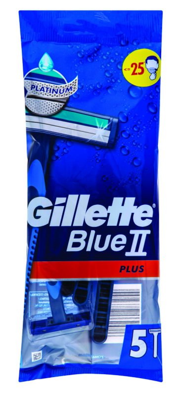 GILLETTE BLUE II PLUS skustuvai, 5 vnt