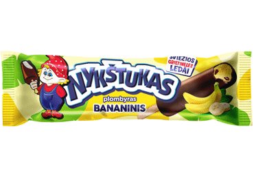 Glaistytas bananinis plombyras NYKŠTUKAS, 58 g