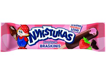 Glaistytas braškinis plombyras NYKŠTUKAS, 58 g