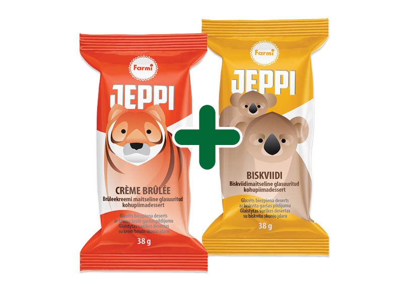 Glaistytas varškės desertas JEPPI, 38 g