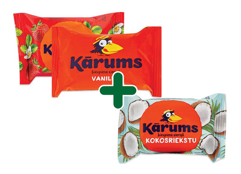 Glaistytas varškės sūrelis KARUMS, 45 g