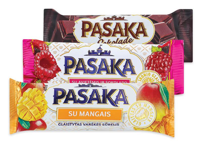Glaistytas varškės sūrelis PASAKA, 40 g