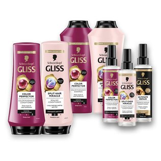 GLISS plaukų šamp.ir kondic. (įv. rūš.), 250 ml, 400 ml, 200 ml