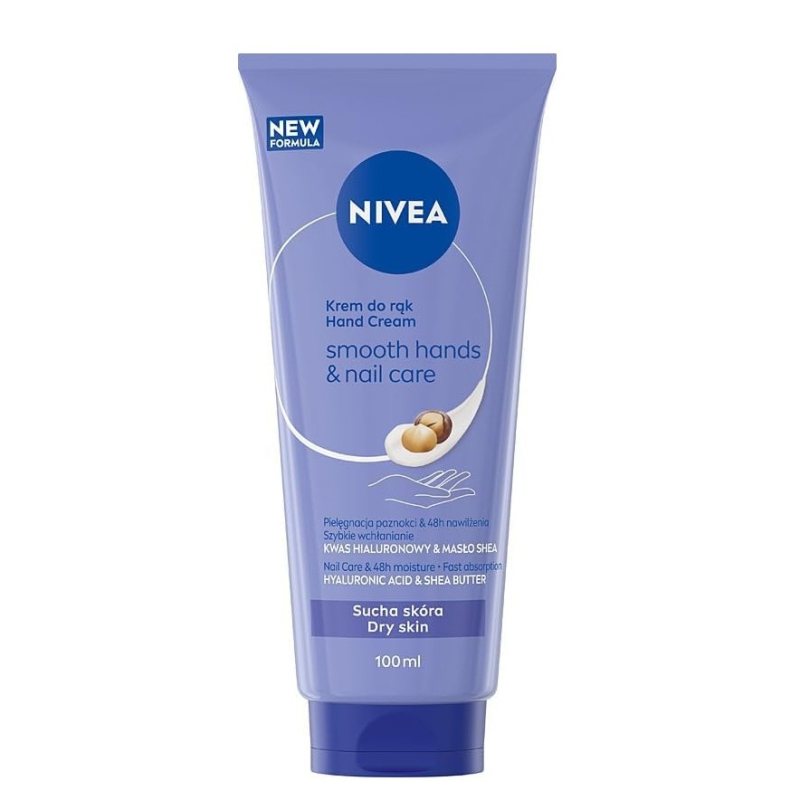 Glotninamasis rankų ir nagų kremas Nivea Smooth Hands & Nail Care, 100 ml
