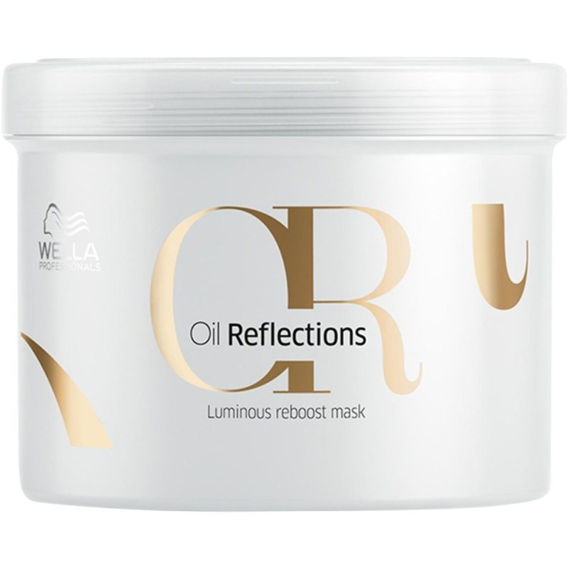 Glotninamoji žvilgesio suteikianti plaukų kaukė Wella Professionals Oil Reflections Luminous Reboost Mask, 500 ml