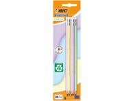 Grafitinis pieštukas BIC PASTEL su trintuku, 5 vnt