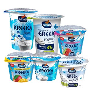 Graikiškam jogurtui ALMA (6 rūš.), 370 g, 180 g