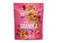 Granola su mėlynėmis ir avietėmis WELL DONE, 350 g