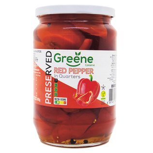Marinuoti saldžiųjų paprikų ketvirčiai GREENE, 680 g