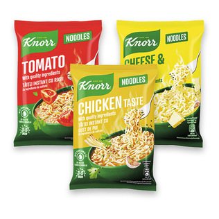 Greit. paruoš. makaronai KNORR (3 rūš.), 65 g, 61 g