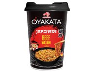Greitai paruošiami makaronai OYAKATA, jautienos ir pipirkrieno skonio, 93 g