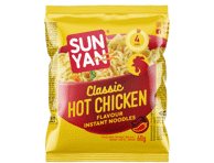 Greitai paruošiami makaronai SUN YAN, aštrios vištienos skonio, 60 g