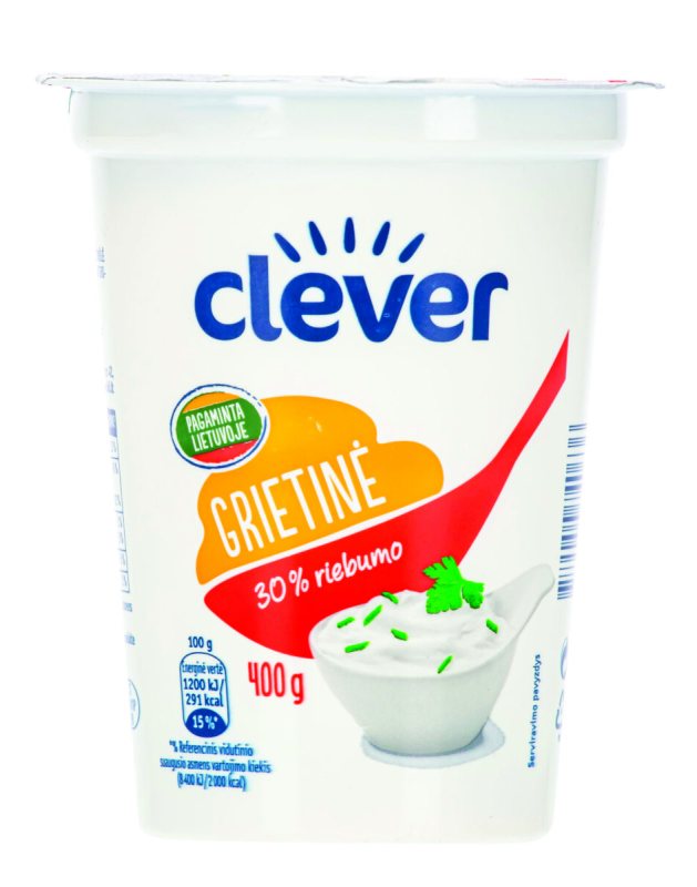 Grietinė CLEVER 30% rieb., 400 g