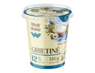 Grietinė WELL DONE, 12 % rieb., 330 g