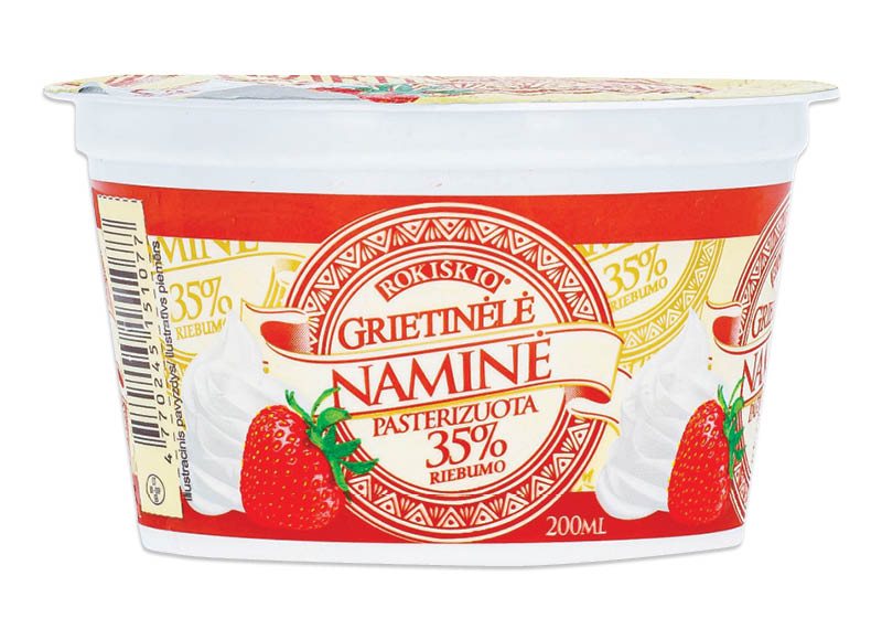 Grietinėlė ROKIŠKIO NAMINĖ, 200 ml
