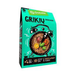 Grikių dribsniai, Dobele, dėžutėje, 500 g