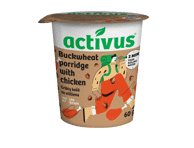 Grikių dribsnių košė ACTIVUS su vištiena, 60 g