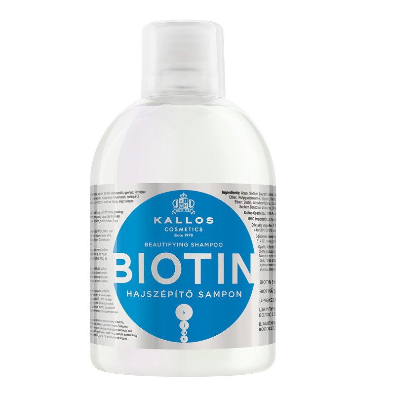 Grožį puoselėjantis šampūnas su biotinu Kallos KJMN Biotin Beautifying Shampoo, 1000 ml