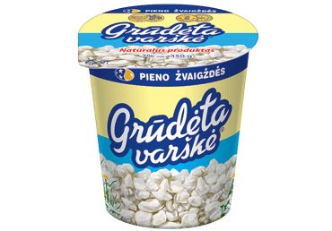 GRŪDĖTA varškė, 7 % rieb., 350 g
