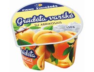 GRŪDĖTA varškė su abrikosais, 7% rieb., 150 g