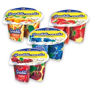Grūdėta varškė su priedais PIENO ŽVAIGŽDĖS (4 rūšių), 150 g